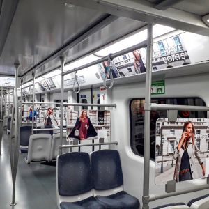 Metro train - inside ad